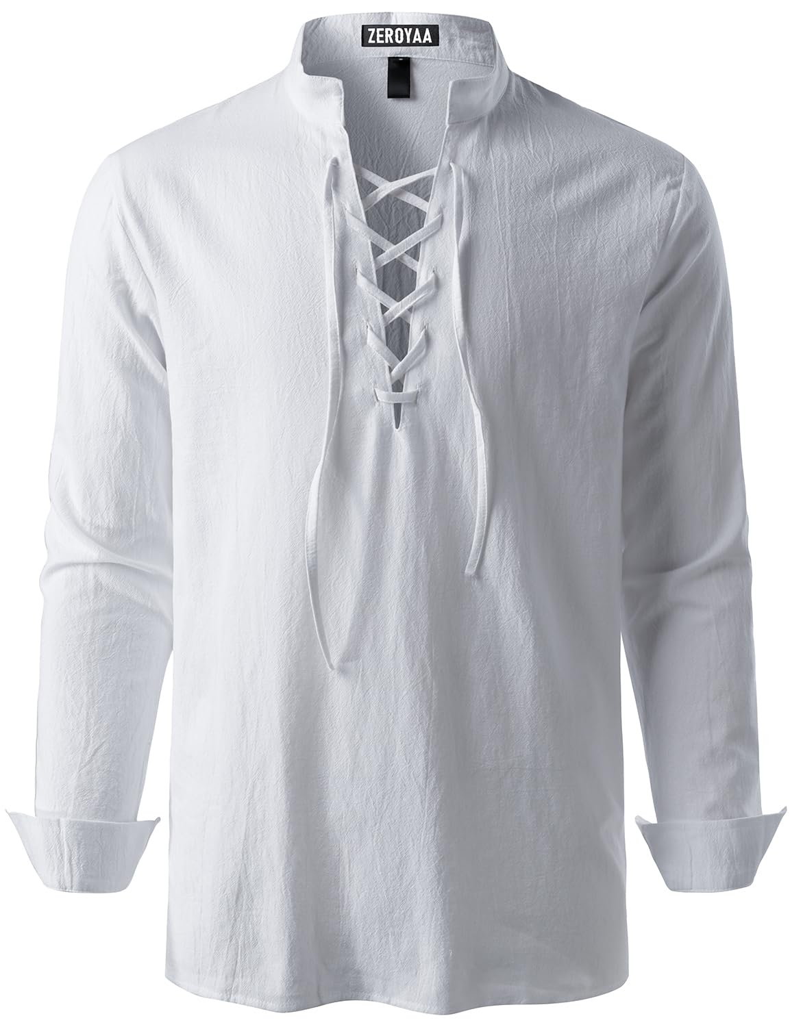 Men's Medieval Vintage Long Sleeve Lace Up Shirt