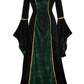 Black Women's Medieval Renaissance Costume Velvet Queen Dresses