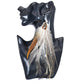 Punk Vintage Long Tassel Feather Beads Drop Wolf Tooth Pendant Earring Fish Hook Earrings Brown A
