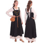 Wool Viking Apron Overdress with Laced Back