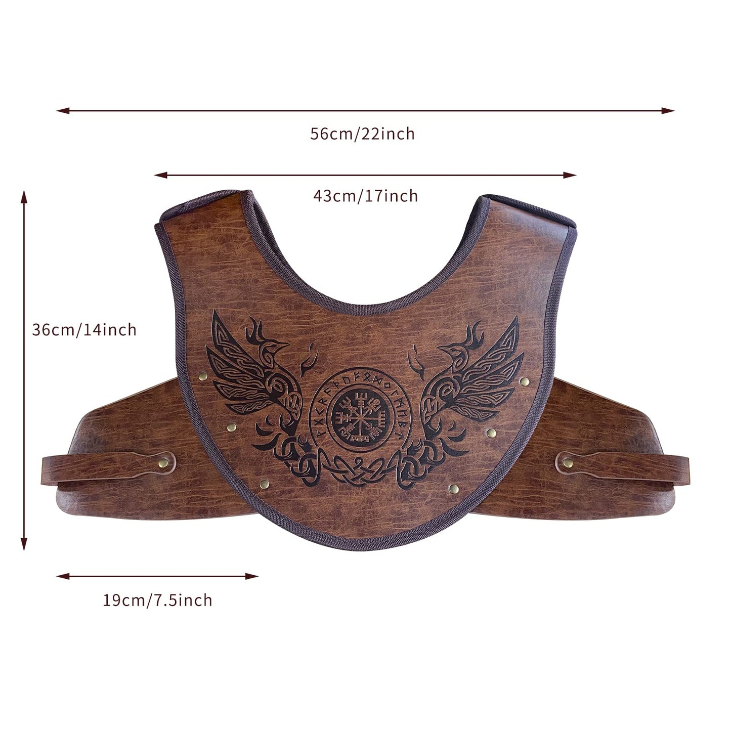 HiiFeuer Embossed PU Leather Chest Armor
