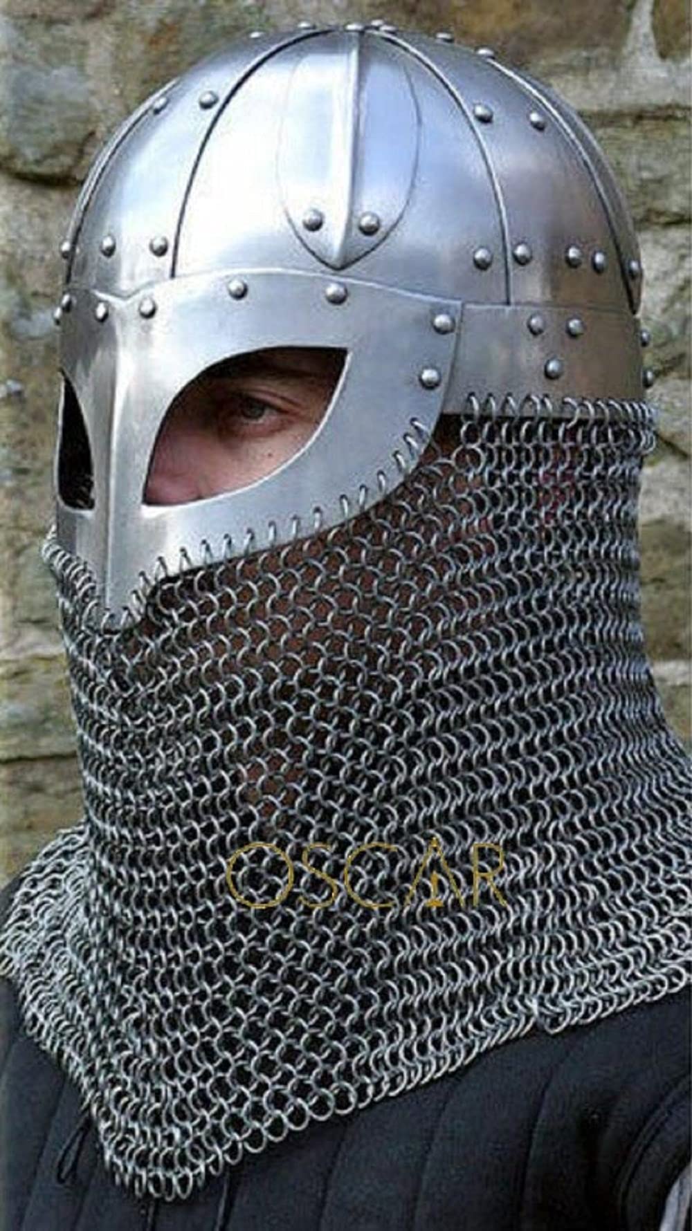 Medieval Steel Viking Nasal Helmet selling with Chainmail ~Hand-Forged ~ sca/helm/Handforged/Armor Helmet- gift items