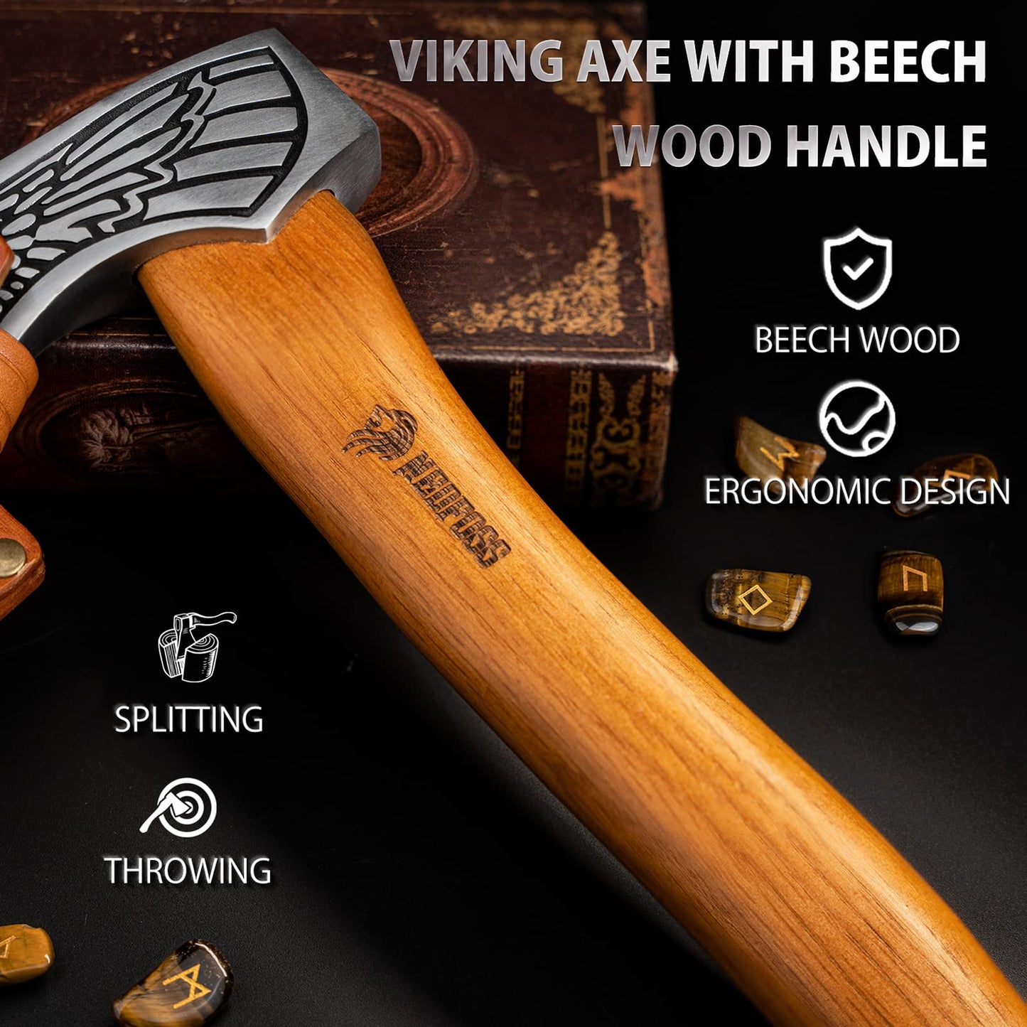 Valkyrie Engraved Viking 13" Hand Axe