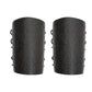 GelConnie Leather Gauntlet Wristband Viking Leather Arm Guard Medieval Armor Bracers Leather Armband Wrist Guards Cosplay Black Leather Bracers