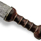 REG-2197 - Custom Handmade Damascus Steel 17 Inches Dirk Blade Knife - Perfect Grip Rose Wood Handle Scottish Dir