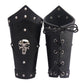 GelConnie Leather Gauntlet Wristband Viking Leather Arm Guard Medieval Armor Bracers Leather Armband Wrist Guards Cosplay Black Leather Bracers