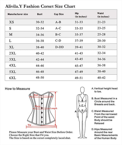 Alivila.Y Fashion Womens Steel Boned Retro Goth Steampunk Corset Small Coffee