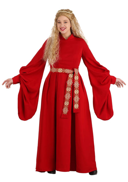 Robin Red Belled Sleeves Dress