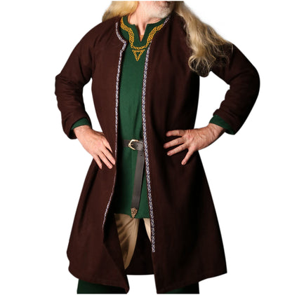 Hedeby Embroidered Klappenrock Kaftan Woolen Viking Coat