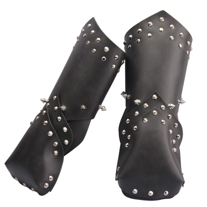 JAOYU Leather Bracers Arm Armor Viking Cuffs