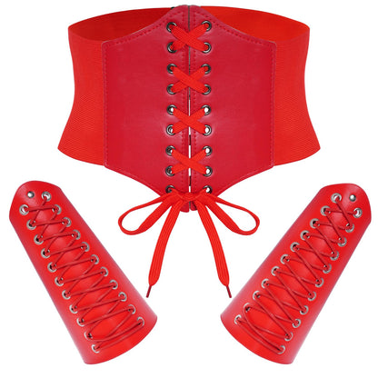 Faux Leather Cincher and Bracers