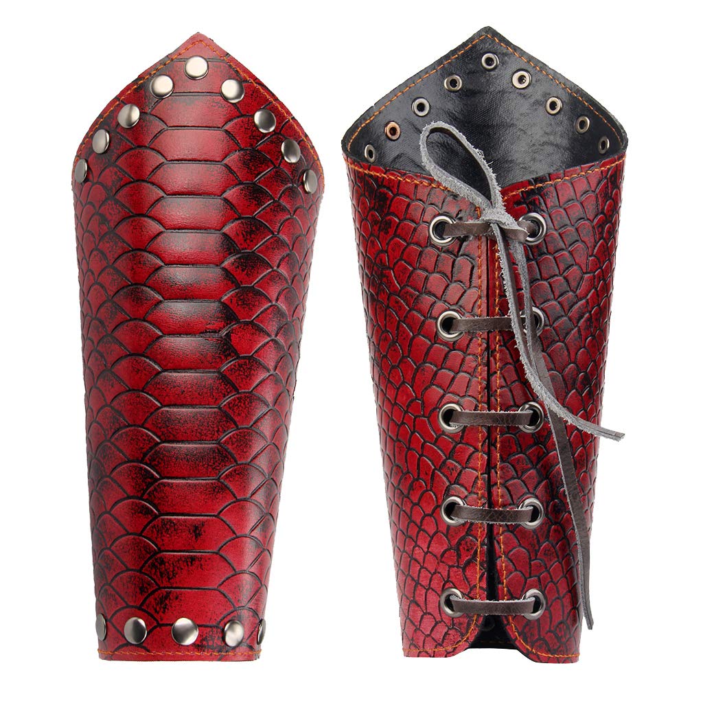 JAOYU Leather Bracers Arm Armor Viking Cuffs