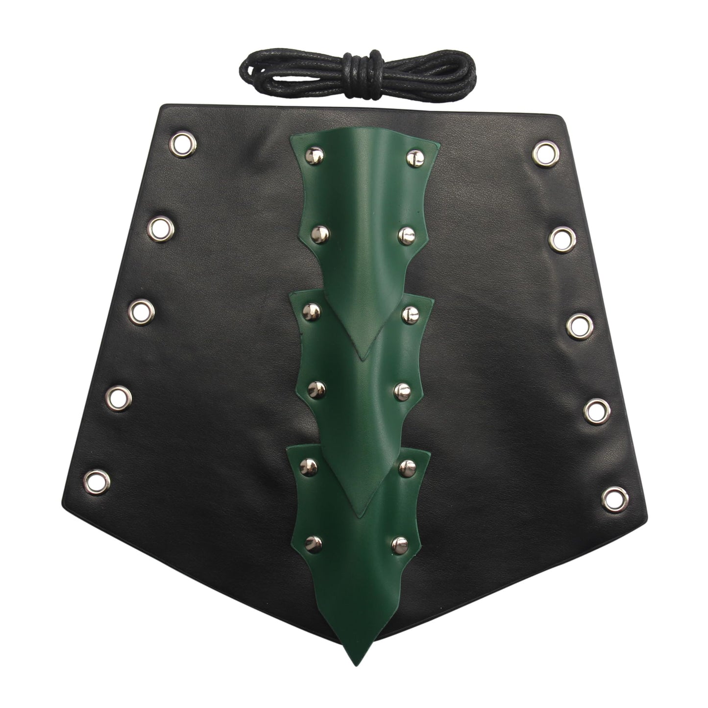 GelConnie Leather Gauntlet Wristband Viking Leather Arm Guard Medieval Armor Bracers Leather Armband Wrist Guards Cosplay Black Leather Bracers