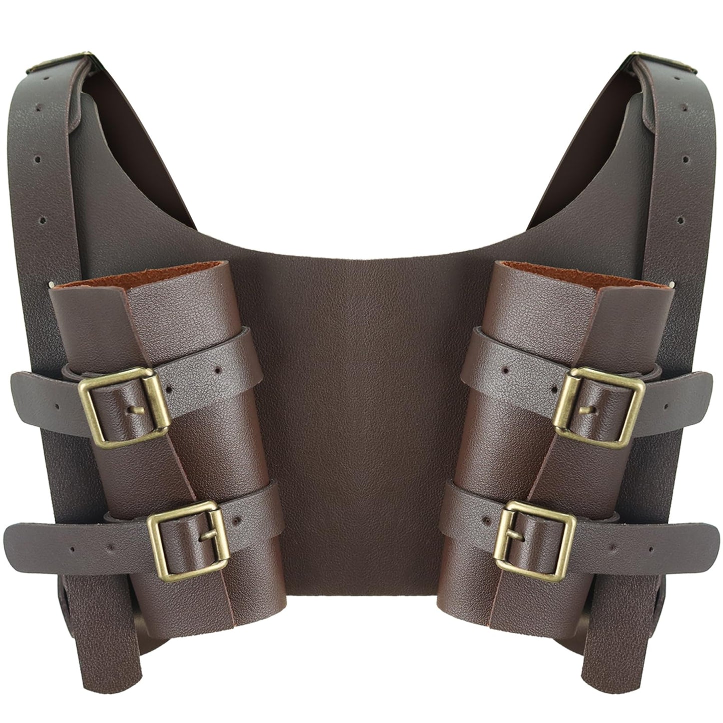 SMARCH Medieval Viking Leather Arm Guards for Men Renaissance Renaissance Viking Pirates Cosplay Costume Accessories for Halloween Parties, LARP and Ren Faire Cosplay (Brown) Arm Guards Brown