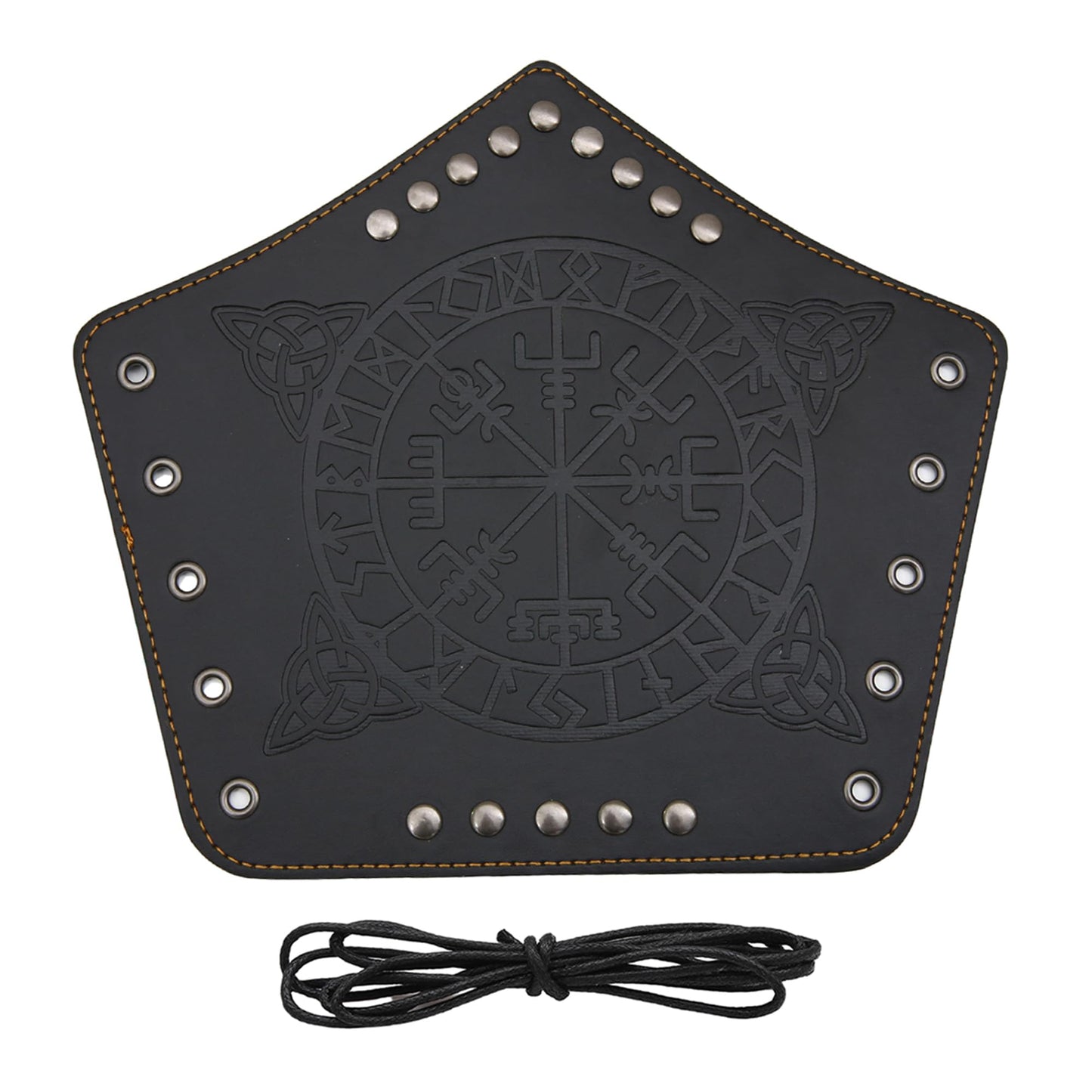 GelConnie Leather Gauntlet Wristband Viking Leather Arm Guard Medieval Armor Bracers Leather Armband Wrist Guards Cosplay Black Leather Bracers
