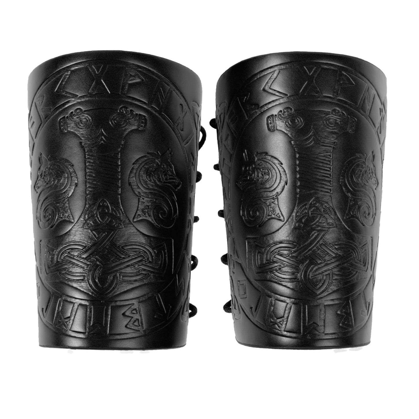 HiiFeuer Viking Arm Bracer, Embossed Norse Symbol