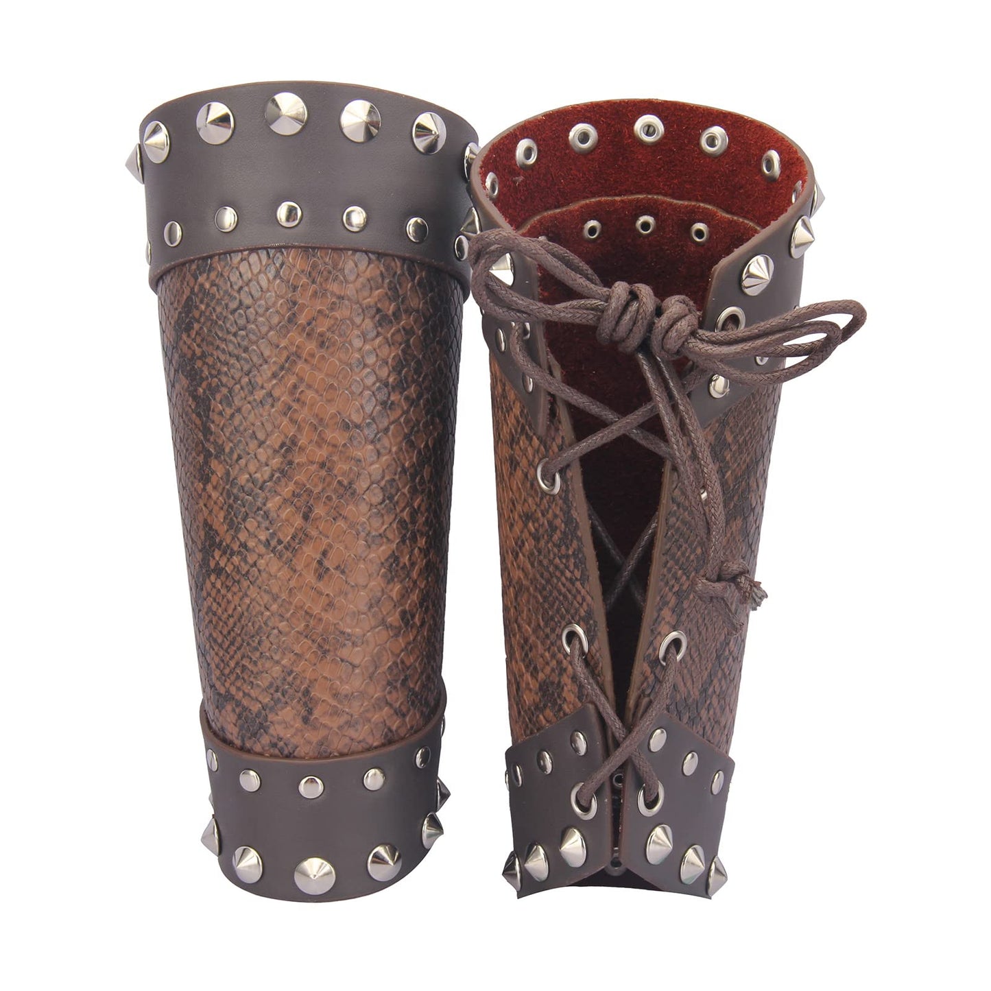 JAOYU Leather Bracers Arm Armor Viking Cuffs