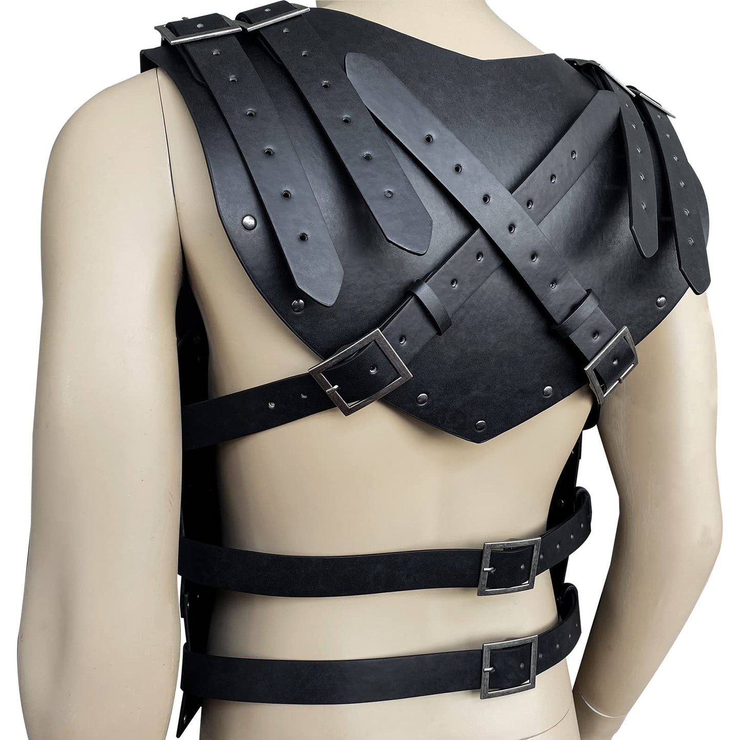 HiiFeuer Viking Faux Leather Embossed Chest Armor