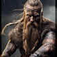 L'VOW Men's Viking Fur Collar Medieval Renaissance Wrap King Warrior Cape Shawl Halloween LARP Winter Cosplay Costume Brown-1