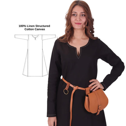 Turkish Made Natural Cotton Fraye Viking Medieval Women Dress