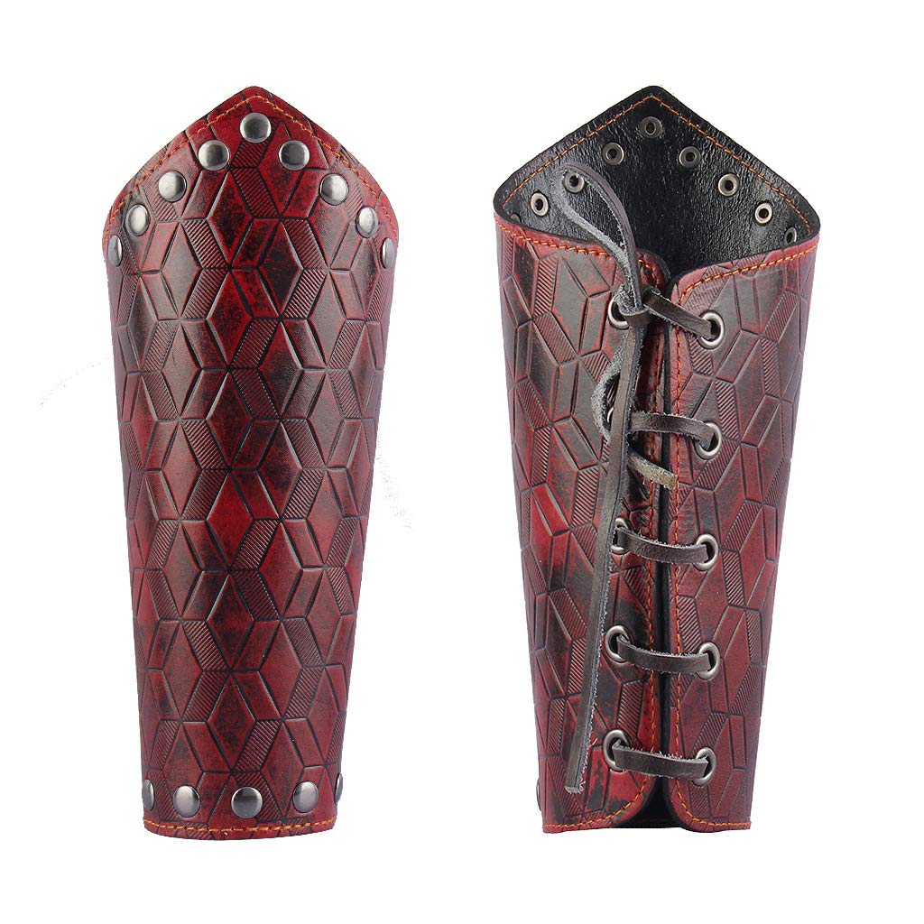 JAOYU Leather Bracers Arm Armor Viking Cuffs