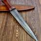 REG-2197 - Custom Handmade Damascus Steel 17 Inches Dirk Blade Knife - Perfect Grip Rose Wood Handle Scottish Dir