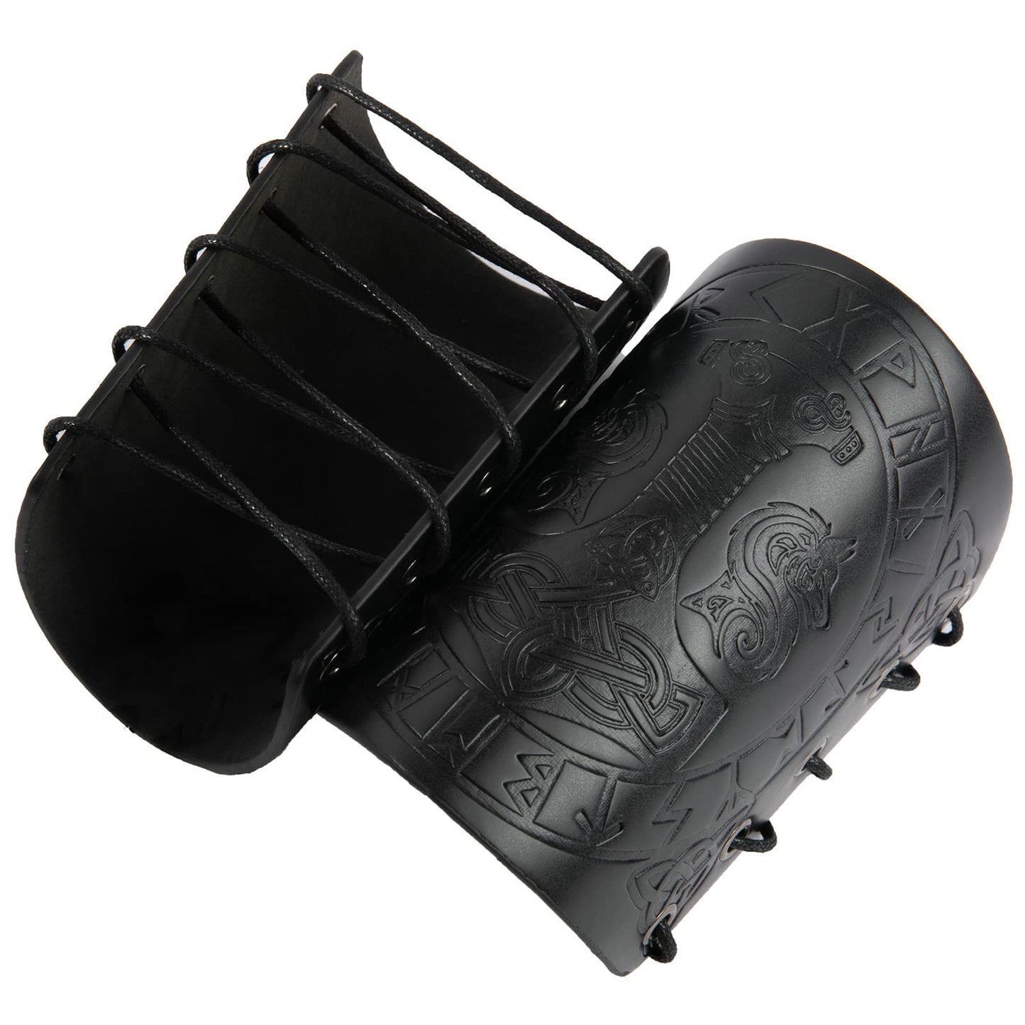 JAOYU Leather Bracers Arm Armor Viking Cuffs