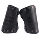 GelConnie Leather Gauntlet Wristband Viking Leather Arm Guard Medieval Armor Bracers Leather Armband Wrist Guards Cosplay Black Leather Bracers