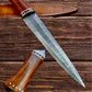 REG-2197 - Custom Handmade Damascus Steel 17 Inches Dirk Blade Knife - Perfect Grip Rose Wood Handle Scottish Dir