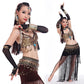 SONNYX 2 PCS Cuff Bracelets for Women Vintage Ethnic Wide Open Chunky Gold Sliver Wrist Cuff Warp Bracelets for Cosplay or Belly Dance GOLD 2