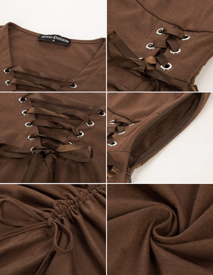 Scarlet Darkness Renaissance Faire Costume Women Lace Up