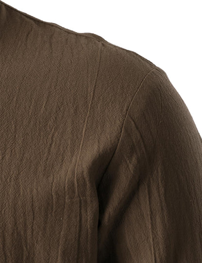 Men's Medieval Vintage Long Sleeve Lace Up Shirt