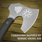 Modern Full Tang Valknut Viking Axe, 12"