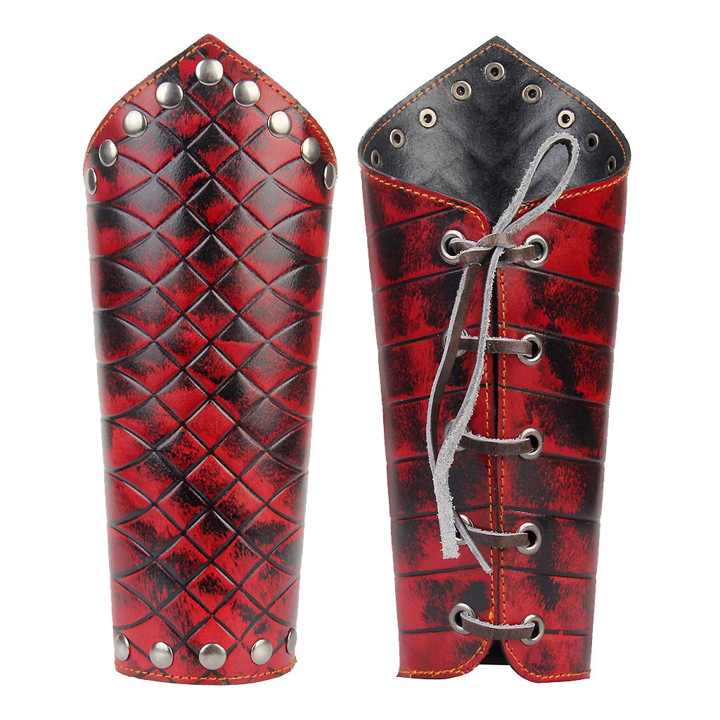 JAOYU Leather Bracers Arm Armor Viking Cuffs