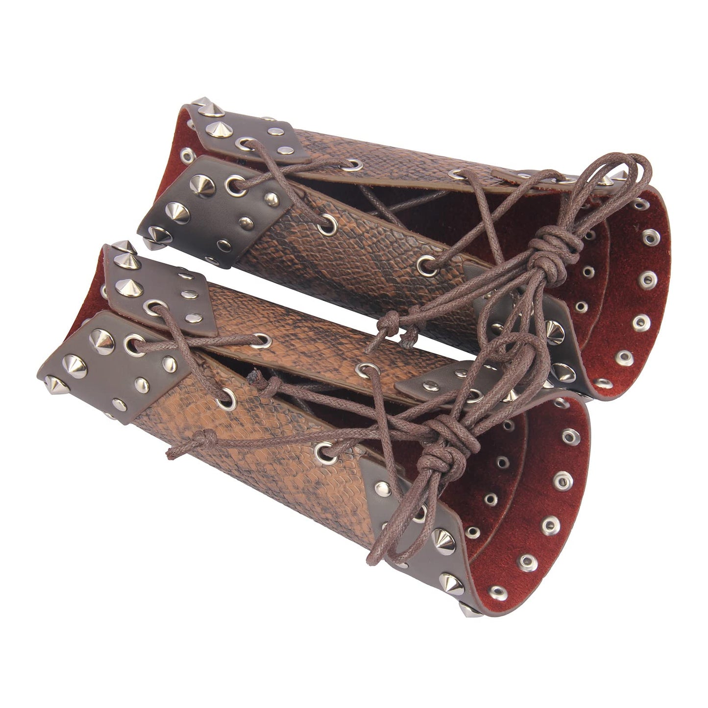 JAOYU Leather Bracers Arm Armor Viking Cuffs