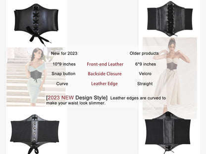 Womens Corset Belts Lace-up Tied Waspie Belt Retro Waist Cinch Belt