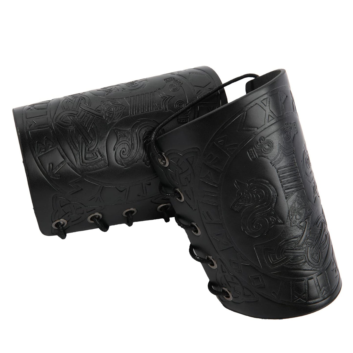 JAOYU Leather Bracers Arm Armor Viking Cuffs