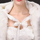 White Women's Wedding Cloak with Hood