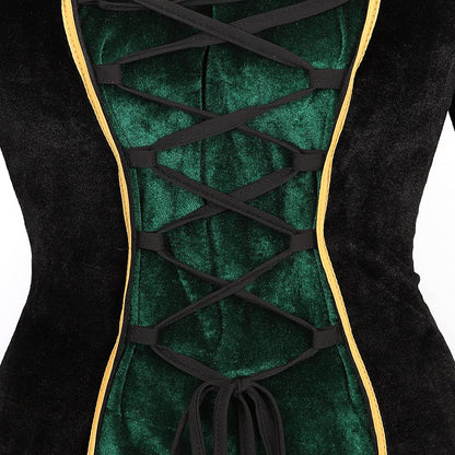 Medieval Dresses For Women Black Renaissance Dress Women Costumes Halloween Plus Size Witch Costume X-Small Blue6508