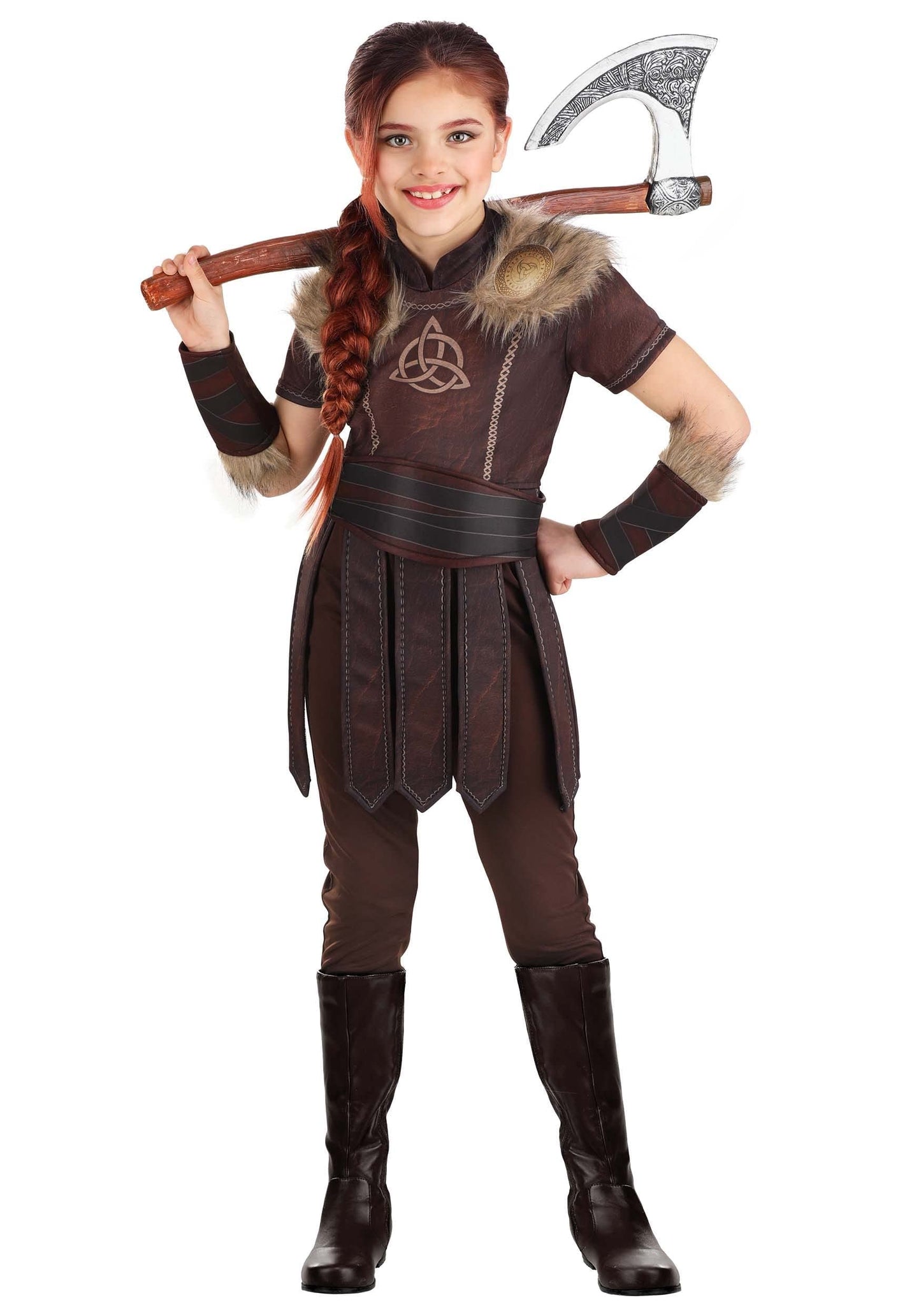 Victorious Viking Shieldmaiden Costume for Girls - Halloween Kids Viking Costume