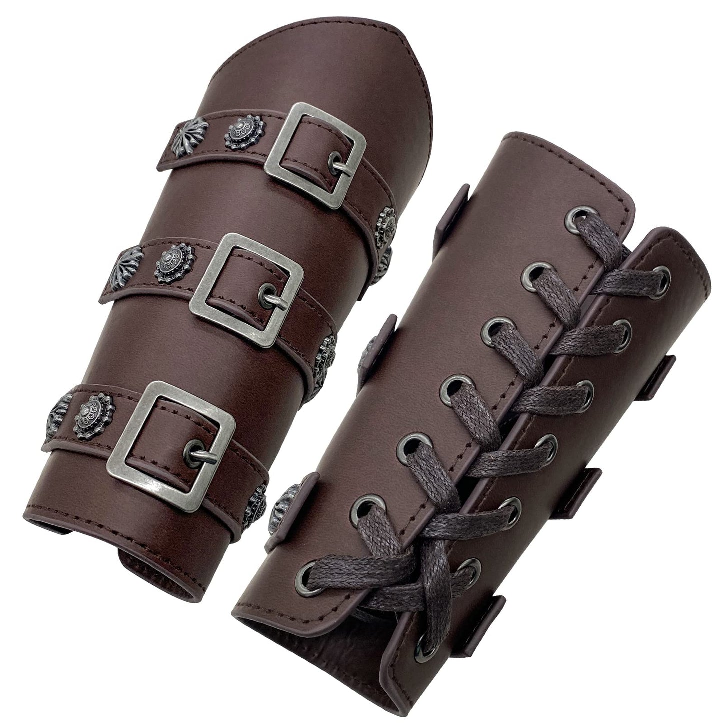 Jeilwiy Viking Bracers Medieval Leather Bracers