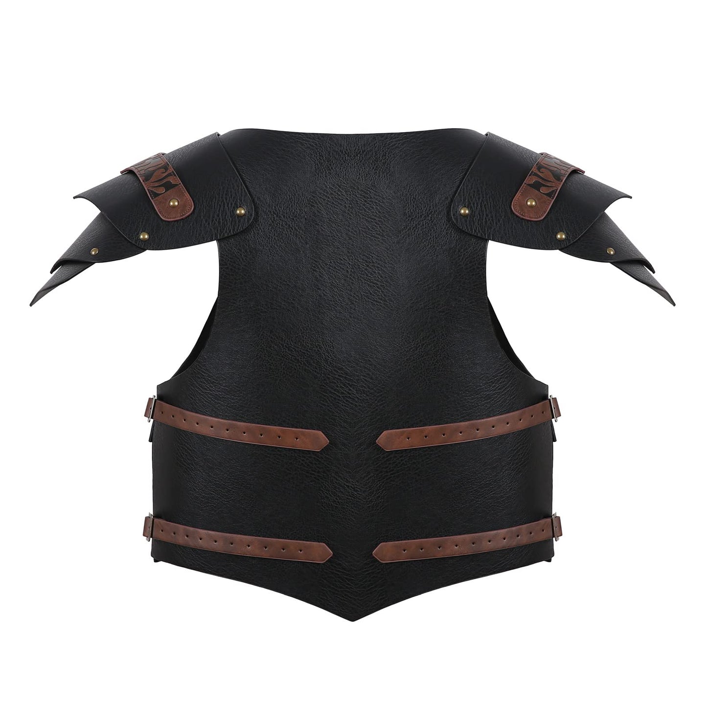 HZMAN Viking Warrior Chest Armor Medieval PU Leather Vest