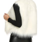 Tanming Women's Fashion Autumn And Winter Warm Short Faux Fur Vests Large Grey