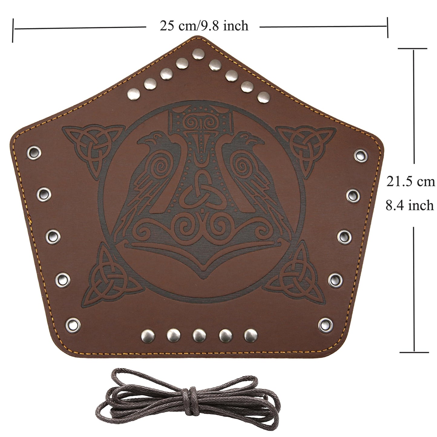 GelConnie Leather Gauntlet Wristband Viking Leather Arm Guard Medieval Armor Bracers Leather Armband Wrist Guards Cosplay Black Leather Bracers