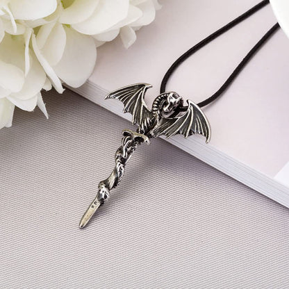 Luminous Pterodactyl Dragon Necklace - Glow in The Dark - Vintage Punk Pendant