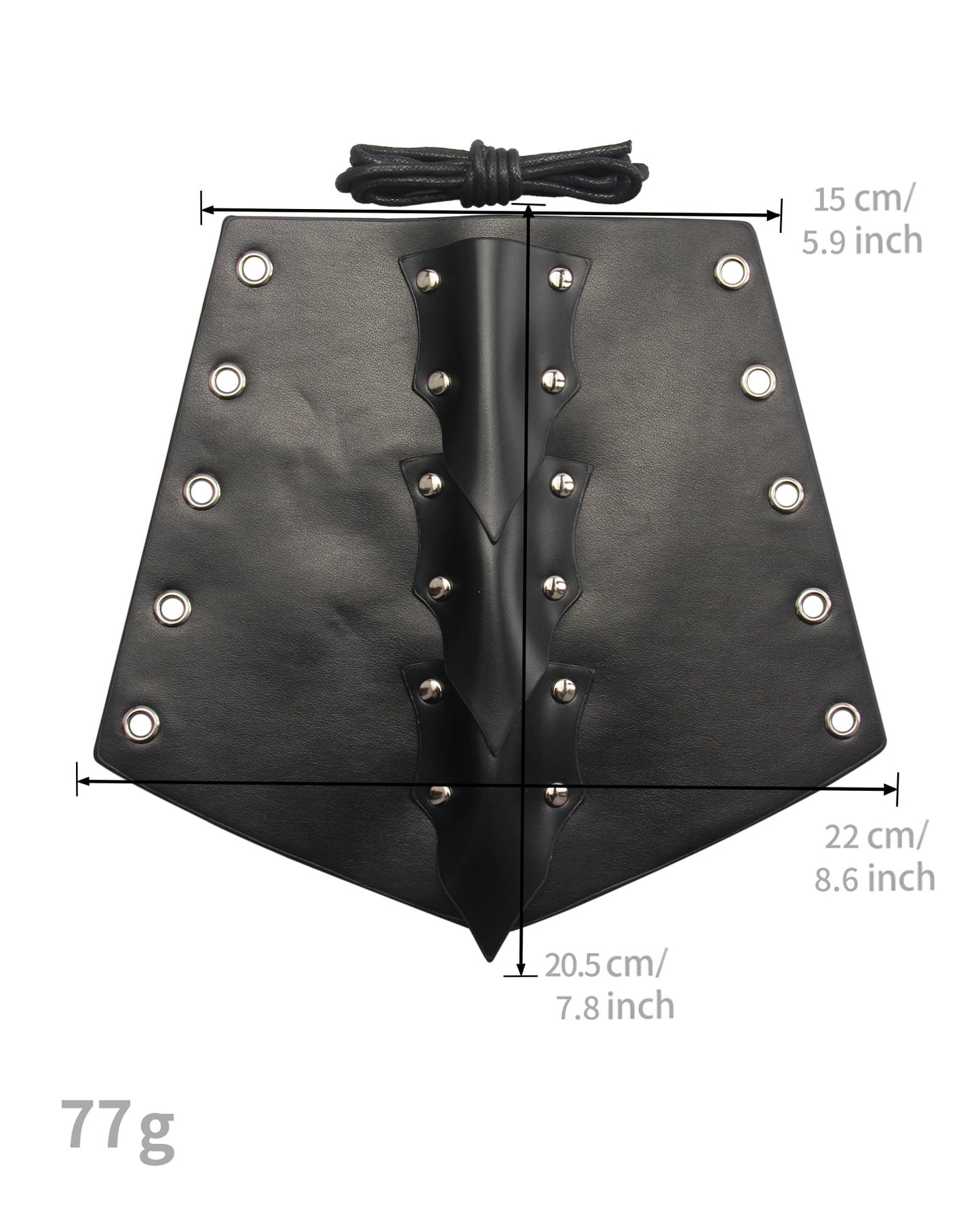 GelConnie Leather Gauntlet Wristband Viking Leather Arm Guard Medieval Armor Bracers Leather Armband Wrist Guards Cosplay Black Leather Bracers