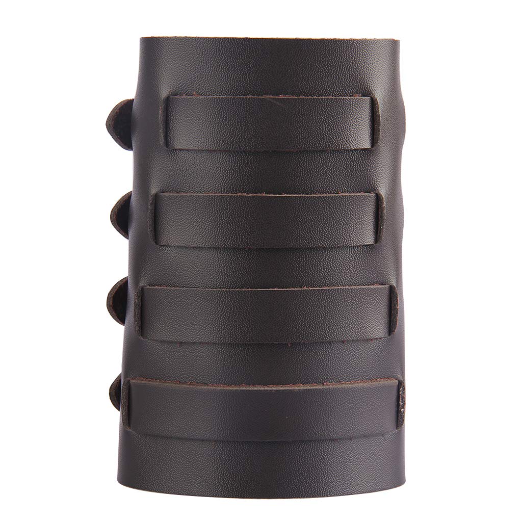 Leather Gauntlet Wristband Medieval Archery Bracers