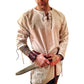 Men's Fashion Cotton Linen Shirt Long Sleeve Solid Color Ethnic Beach Yoga Top X-Large Black