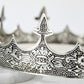 SWEETV King Crown for Men - Royal Men's Crown Prince Tiara for Wedding Birthday Prom Party Halloween Decorations, Alexander Antique Silver