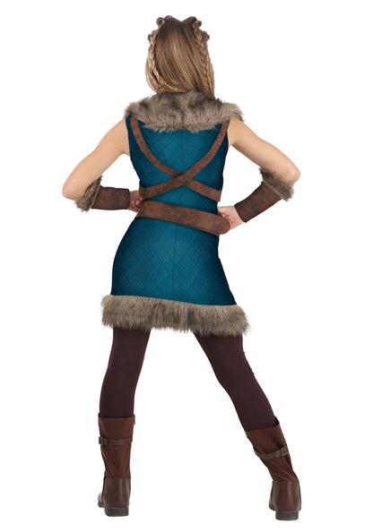 Medium Valhalla Viking Costume for Girls - Halloween or Renaissance Dress Up Party